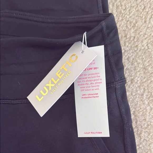 LUXLETIC Black Long Sleeve Top and Leggings Set Lily Pulitzer Westley Set small - Picture 2 of 5